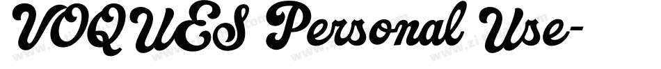 VOQUES Personal Use字体转换